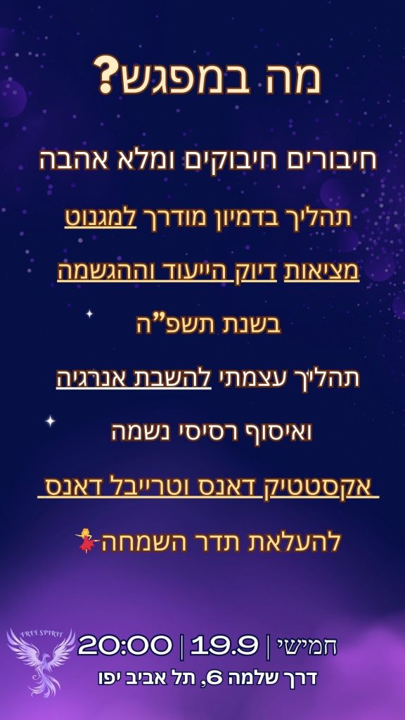 פירוט התהליכים במפגש Time for Unity, מתוך פלייר הפעילות הקודמת