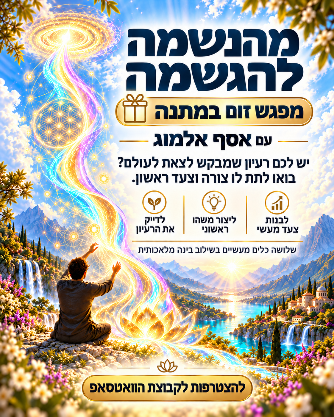 הפלייר של מהנשמה להגשמה — מפגש זום במתנה