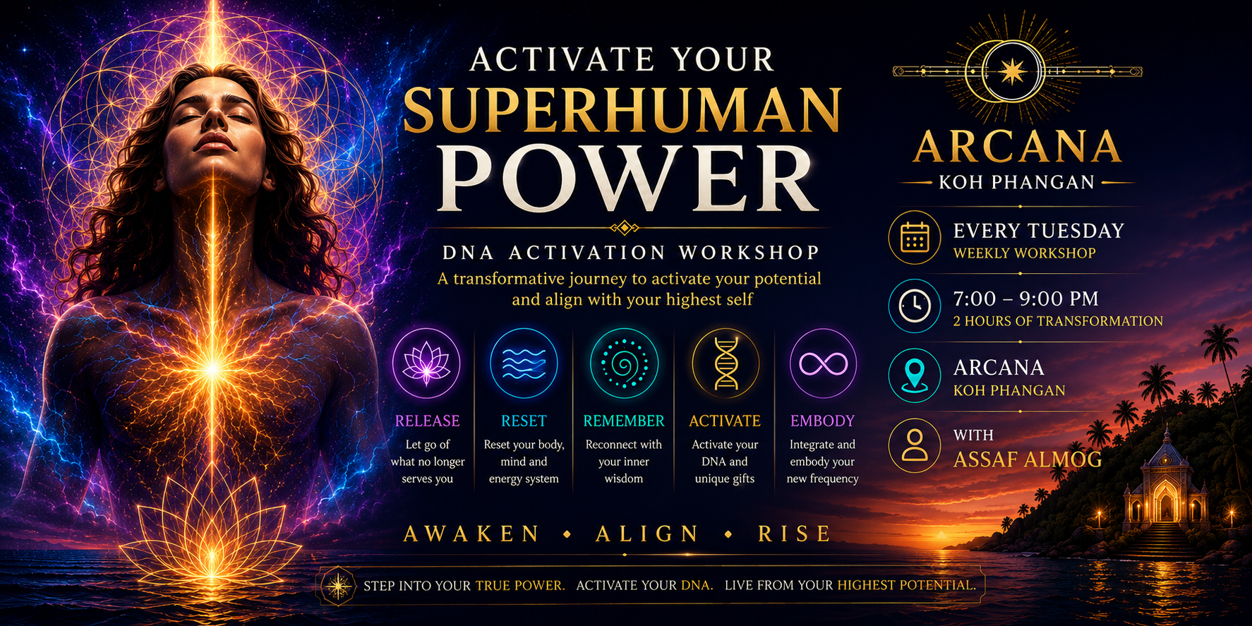 הפלייר המקורי של Activate Your Superhuman Power — מתוך הארכיון